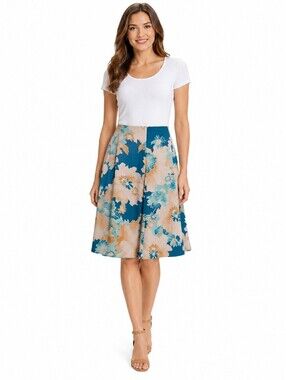 Evan Picone Floral Skirt